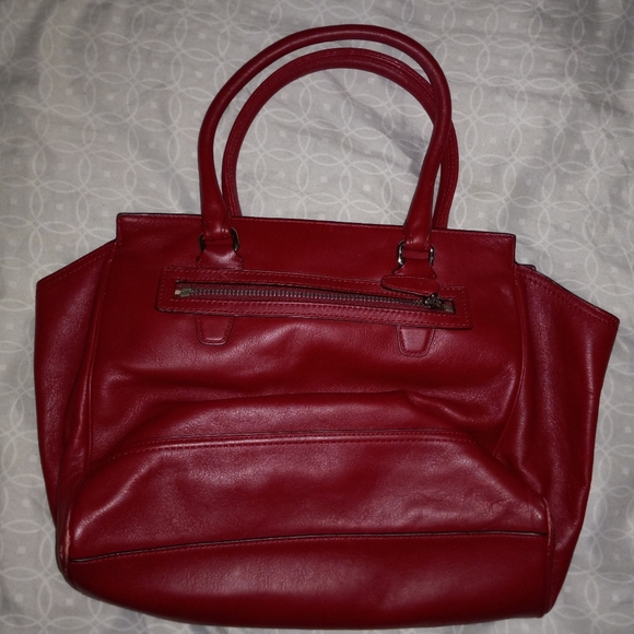 Red Leather Coach Bag - Large Purse - Picture 2 of 6